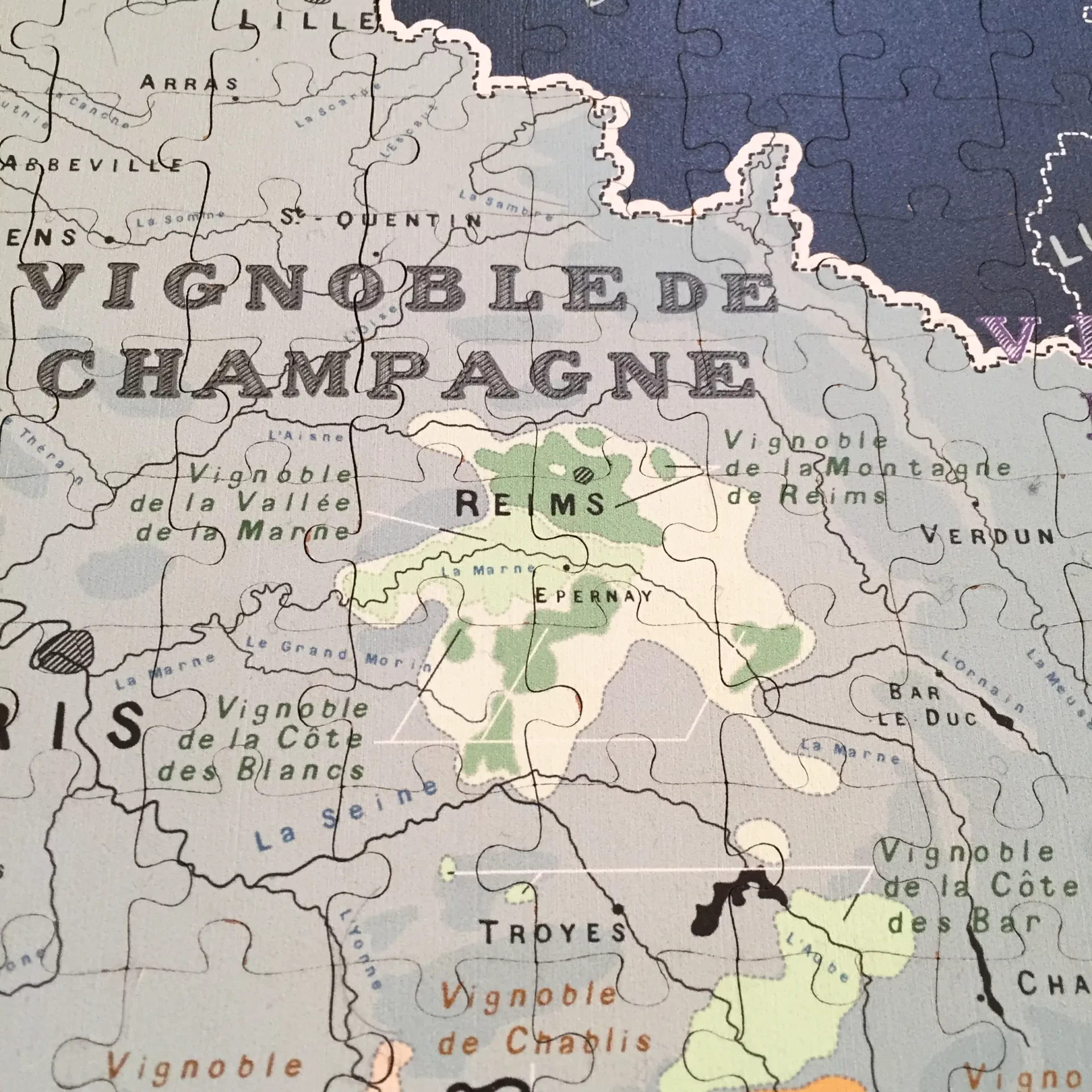Puzzle carte des vins de France - Heureux comme un Prince