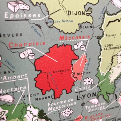 La géographie des fromages AOP Maconnais et Charolais