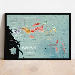 la carte du vignoble du Val de Loire