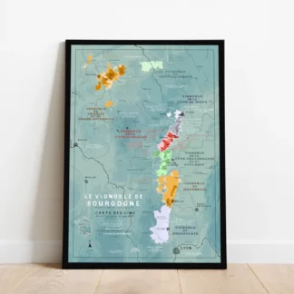 carte du vignoble de bourgogne