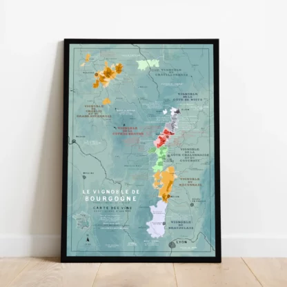 carte du vignoble de bourgogne