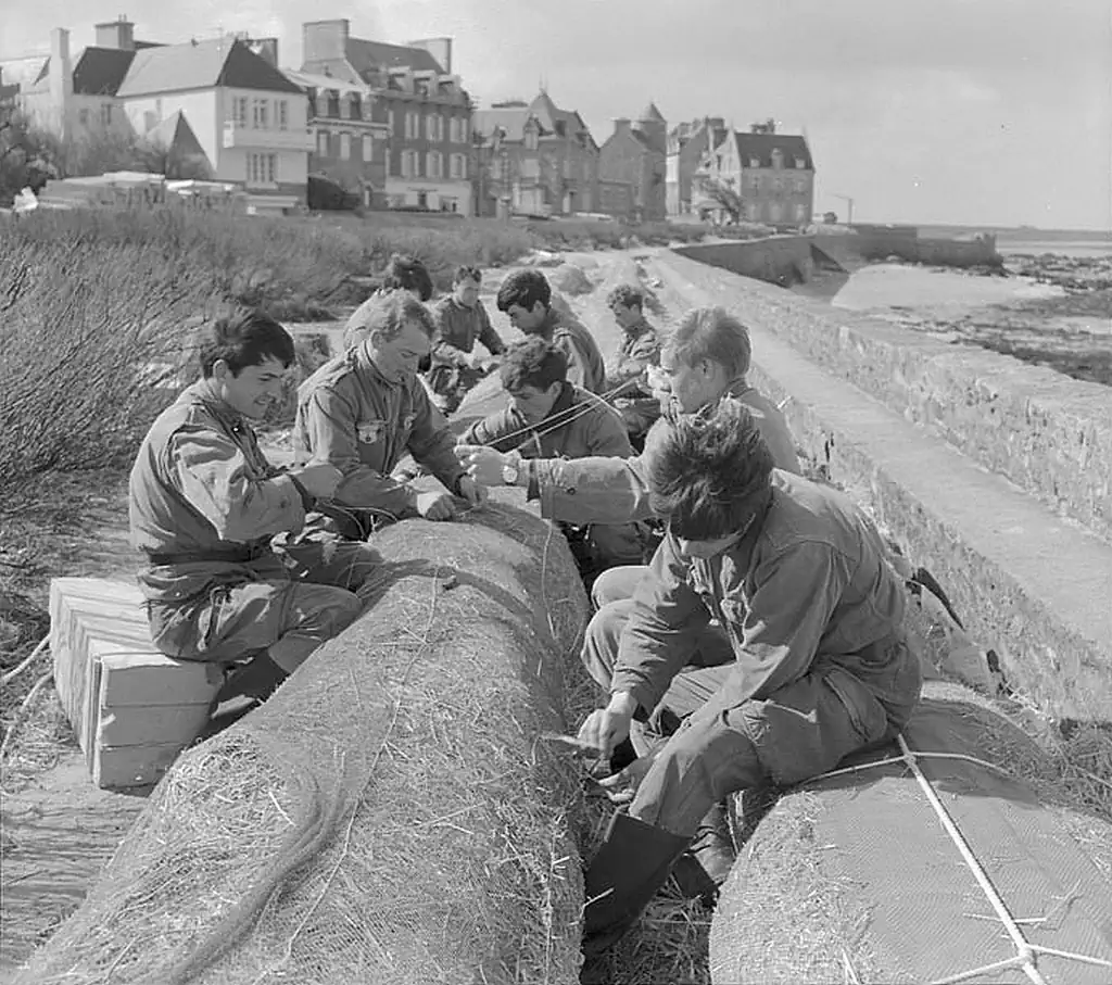 Les étudiants à Roscoff en 1967